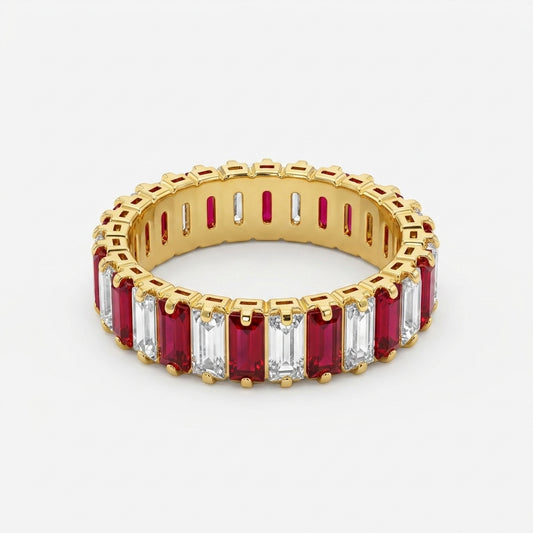 Coral Eternity Ring