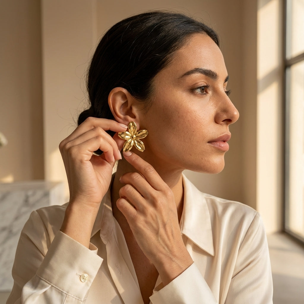 jade stud earrings