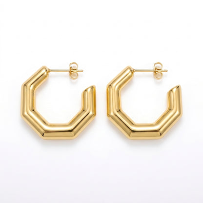 Rose Hoop Earrings