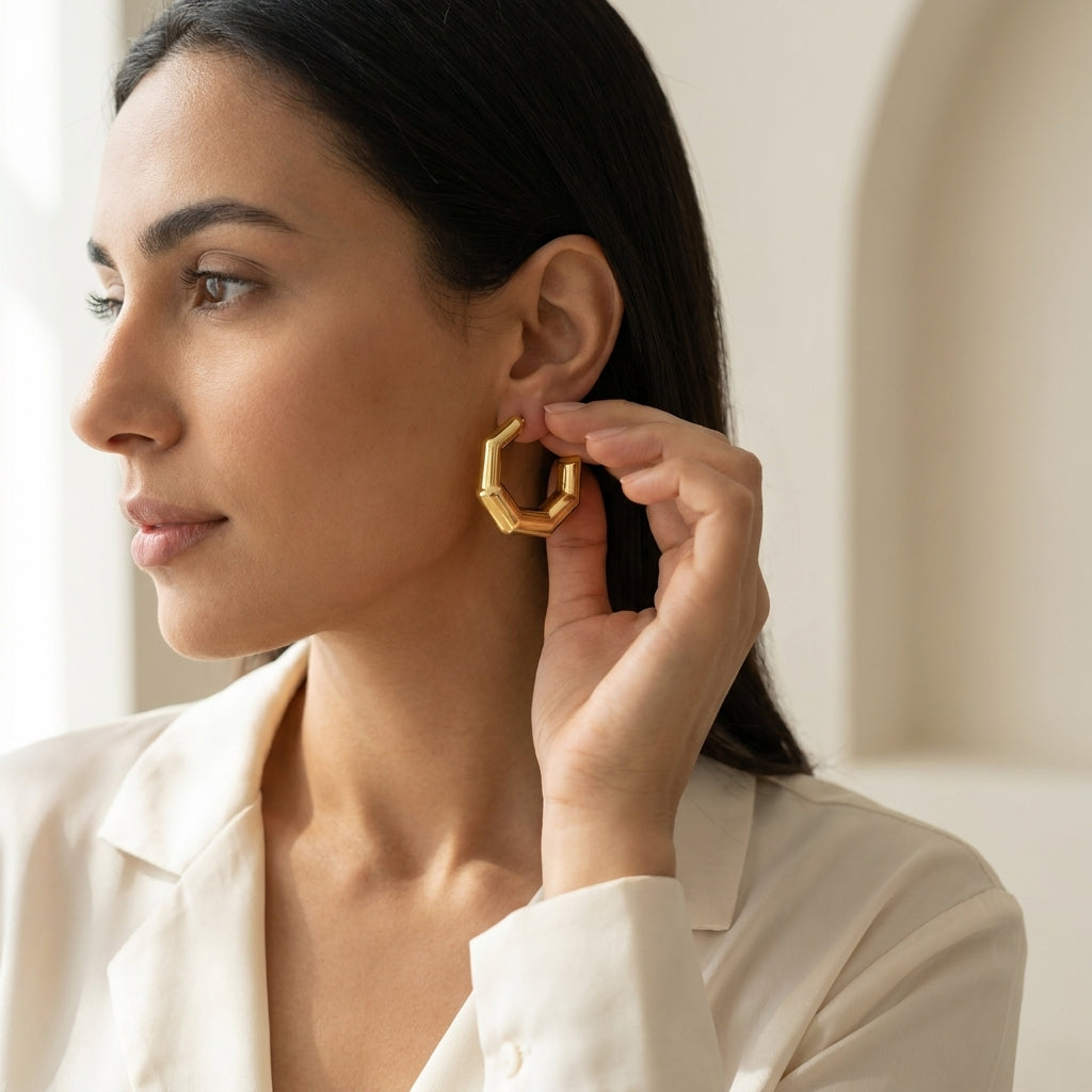 rose hoop earrings