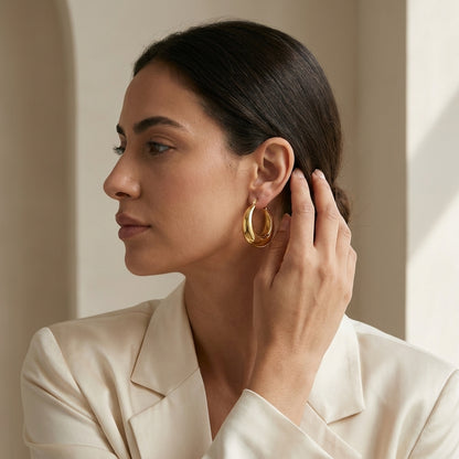Violet Hoop Earrings