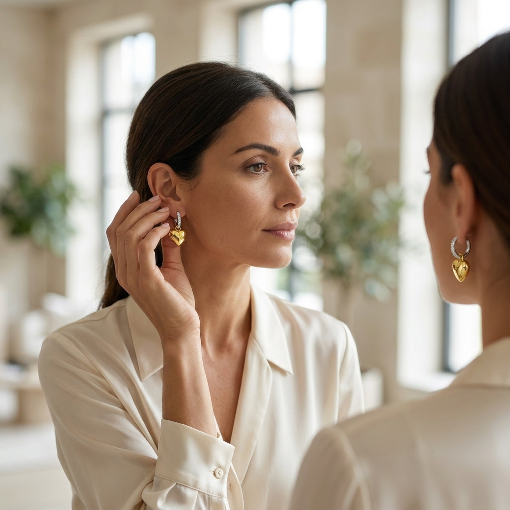 selene heart earrings